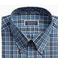 Camisa social masculina Club Room Classic/Regular Fit Stretch Blackwatch Tartan Azul Tamanho 34-35