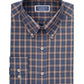Camisa social masculina Club Room Classic/Regular Fit Stretch Blackwatch Tartan Azul Tamanho 36-37