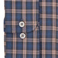 Camisa social masculina Club Room Classic/Regular Fit Stretch Blackwatch Tartan Azul Tamanho 36-37