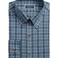 Camisa social masculina Club Room Classic Fit Stretch Blackwatch Tartan, azul marinho, tamanho 17-32-33