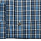 Camisa social masculina Club Room Classic Fit Stretch Blackwatch Tartan, azul marinho, tamanho 17-32-33