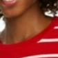 Suéter feminino listrado com acabamento em laço Maison Jules vermelho brilhante tamanho extra pequeno