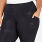 Leggings femininas Ideology Plus Size com estampa floral em tons pretos tamanho XXX-G