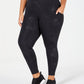 Leggings femininas Ideology Plus Size com estampa floral em tons pretos tamanho extra grande