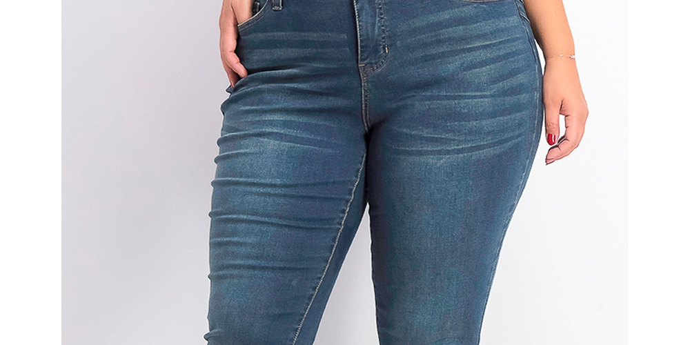 Jeans skinny Power Sculpt Plus Size feminino Style &amp; Co, azul escuro, tamanho 18W