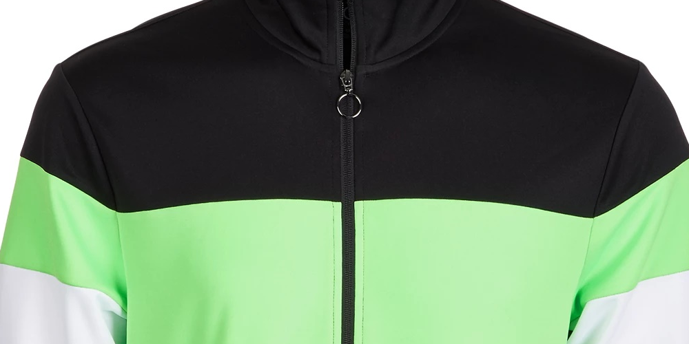 Jaqueta de corrida masculina ID Ideology Colorblocked, verde, tamanho pequeno