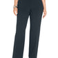 Calça feminina JM Collection Petite Curvy-Fit com perna reta, preta, tamanho 20WP