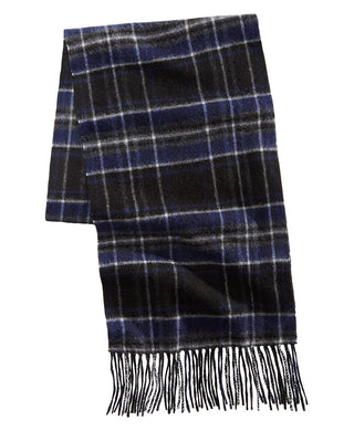 Club Room Men's Printed Cashmere Scarf Blue Size Regular