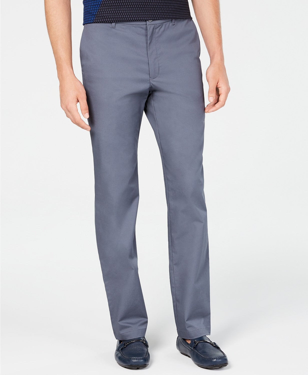 Calça Chino Alfa Tech Classic-Fit Masculina Alfani Azul Infinito Tamanho 32x32