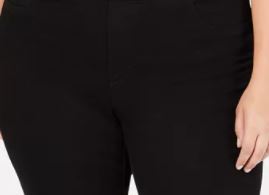 Calças jegging plus size femininas Style &amp; Co, pretas, tamanho 14W