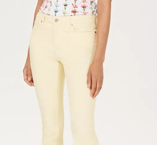 Calça jeans feminina Charter Club Lexington reta, amarelo escuro, tamanho 10