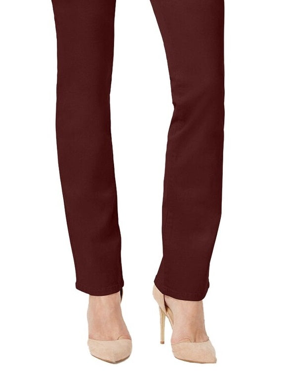 Calça jeans feminina Charter Club Petite Lexington reta, vermelha, tamanho 10 P