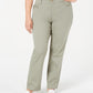 Calça feminina plus size Charter Club Twill Lexington verde tamanho 28W