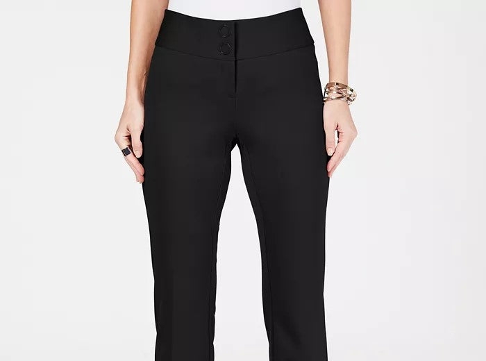Calça Alfani Feminina com Cós Elástico Preto Tamanho 4 P