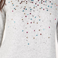 Blusa de malha com lantejoulas feminina INC International Concepts, cinza, tamanho 2, extra grande