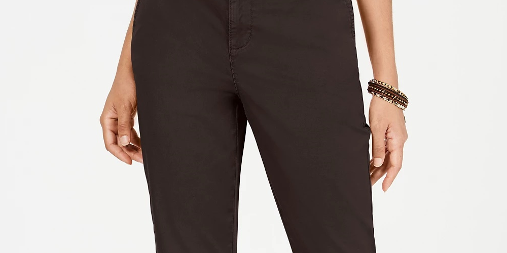 Calça Chino Feminina Style &amp; Co Azul Tamanho 8