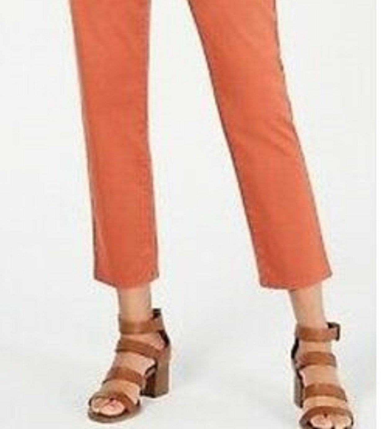 Calça Chino Feminina Style &amp; Co Laranja Escuro Tamanho 16