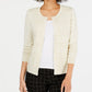 Cardigan feminino texturizado de lurex Charter Club, dourado, tamanho pequeno