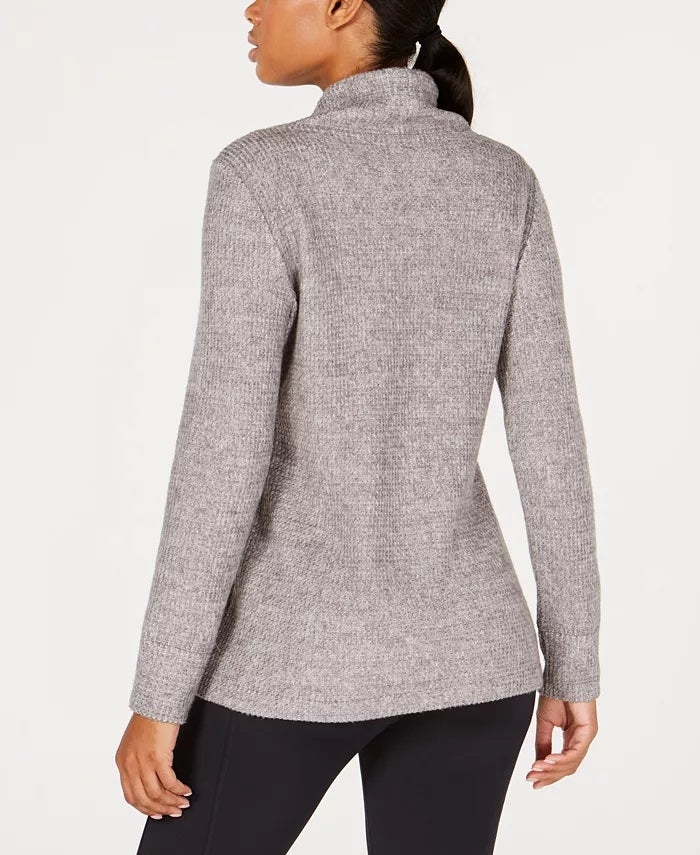 Ideology Top Feminino Gola Alta Tulipa Bainha Roxa Tamanho P