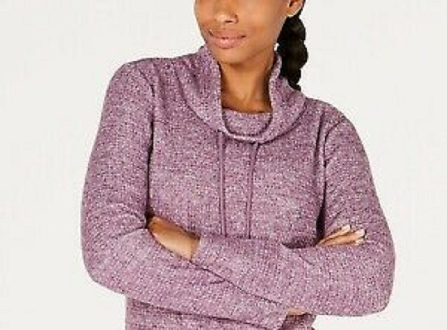 Ideology Top feminino com decote em V e bainha em tulipa, vermelho, tamanho grande