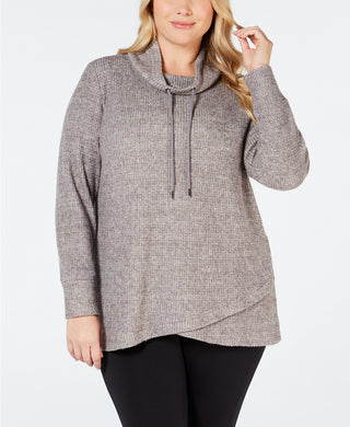 Ideology Women's Plus Drawstring Pullover Purple Size 2 Extra Large