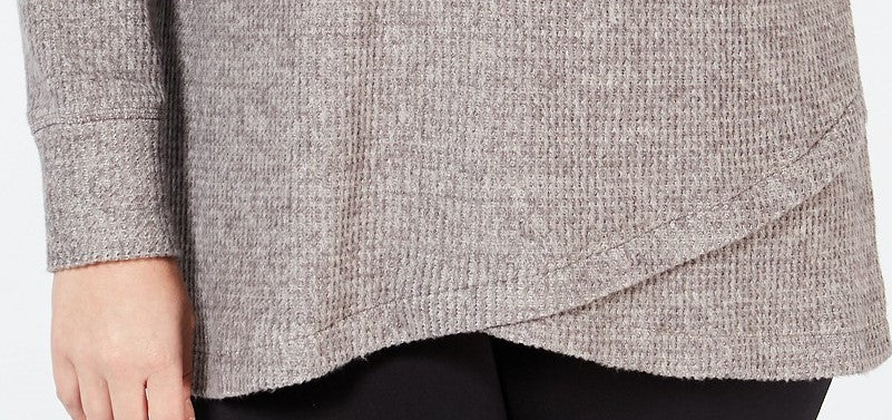 Suéter feminino Ideology Plus com cordão, roxo, tamanho 2, extra grande