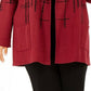 Jaqueta suéter feminina Alfani Double-Knit Malbec Speckled tamanho P