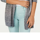 Cardigan feminino estilo &amp; co com decote em V aberto na frente, preto, tamanho pequeno