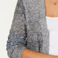 Cardigan feminino estilo &amp; co ombré com frente aberta cinza extragrande