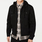 Jaqueta jeans com capuz American Rag masculina, preta, tamanho pequeno