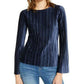 Blusa plissada de veludo feminina INC International Concepts, tamanho azul-marinho, extra grande