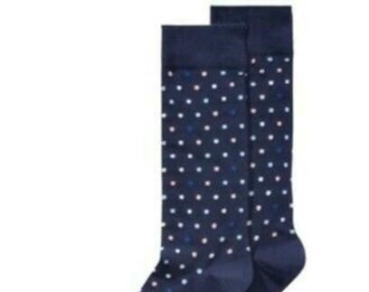 Meias Bar III Mini Dot Masculinas Azul Marinho Tamanho Regular