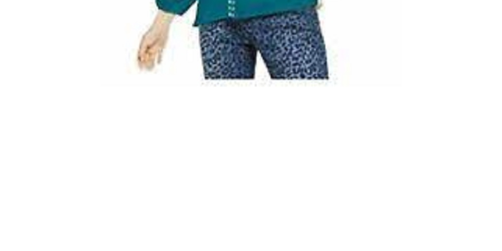Blusa camponesa feminina com ilhós e acabamento em ilhós, azul, tamanho pequeno, da INC International Concepts