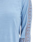Top de crochê feminino Charter Club com detalhes, azul, tamanho XX-G