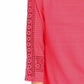 Top de crochê feminino Charter Club com detalhes rosa, tamanho grande