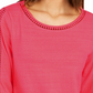 Top de crochê feminino Charter Club com detalhes, rosa médio, tamanho extragrande
