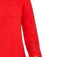 Top de crochê feminino Charter Club com detalhes, vermelho, tamanho médio