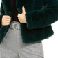 INC International Concepts Casaco de pele sintética feminino Hunter Forest tamanho grande