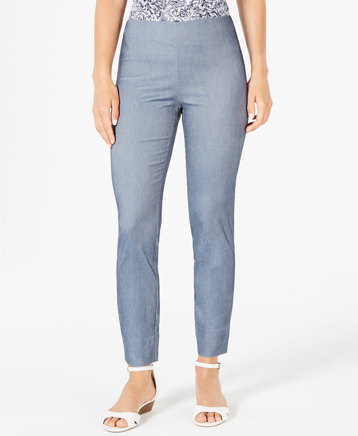 Calça skinny feminina Charter Club, azul, tamanho 18