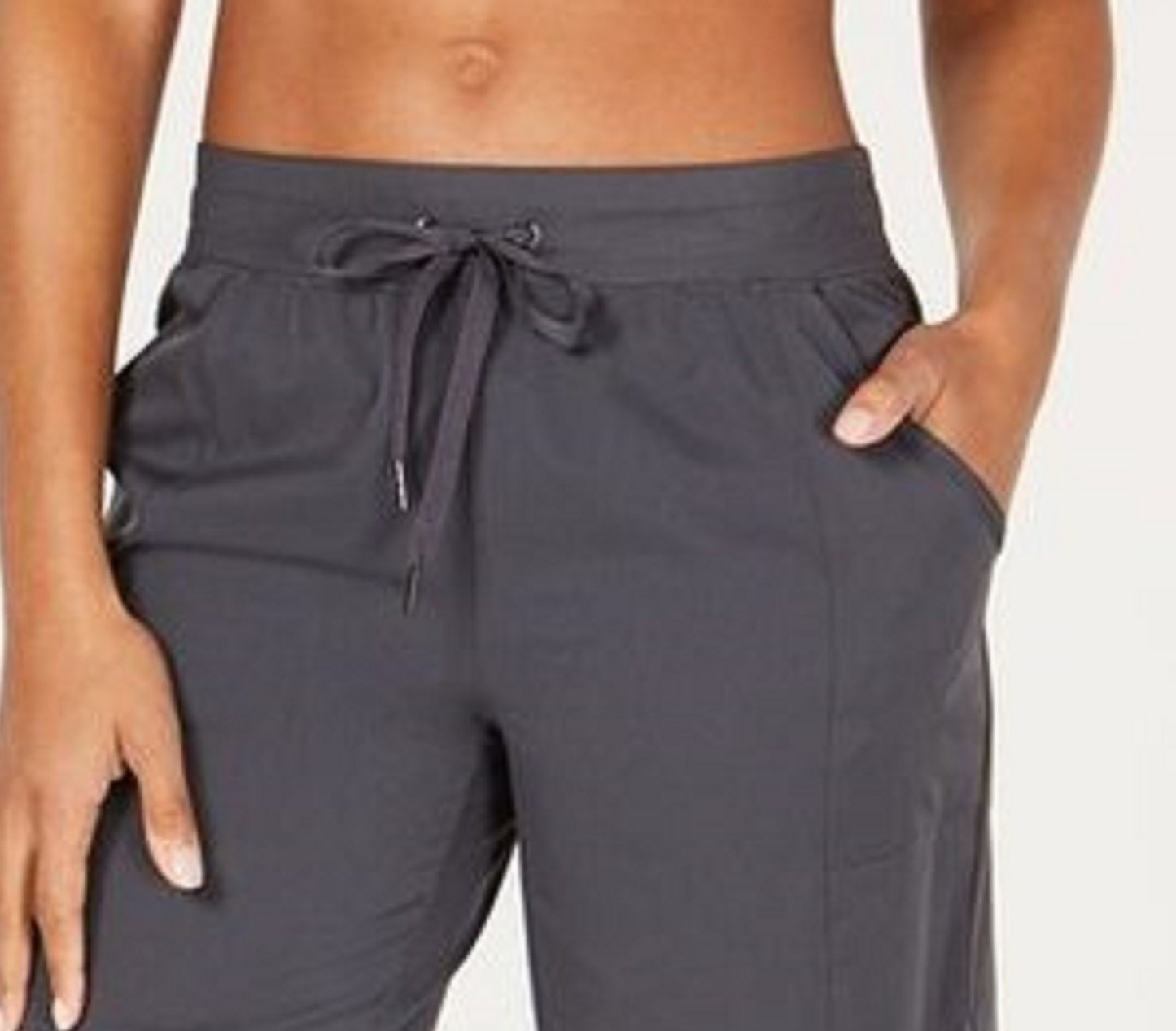 Shorts femininos Ideology Woven 7" cinza escuro tamanho 2 extra grande