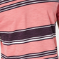 Camiseta listrada masculina INC International Concepts com gola dividida, tamanho médio, rosa, tamanho extragrande