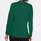 Charter Club Supima Cotton Top com decote aberto feminino Killala Green tamanho pequeno