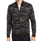 Jaqueta bomber masculina Alfani com estampa abstrata, preta, tamanho extra grande