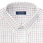 Camisa social masculina elástica Tattersall Club Room, branca, tamanho 16x34-35