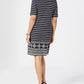 Vestido estampado feminino Karen Scott, preto, tamanho pequeno grande