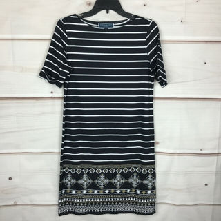 Vestido curto estampado feminino Karen Scott, preto, tamanho médio