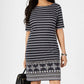 Vestido estampado feminino Karen Scott, preto, tamanho pequeno grande