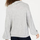 Blusa de malha com gola alta feminina INC International Concepts, cinza, tamanho grande