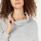 Blusa de malha com gola alta feminina INC International Concepts, cinza, tamanho médio