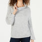Blusa de malha com gola alta feminina INC International Concepts, cinza, tamanho extra grande